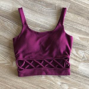 Burgundy Crop Top